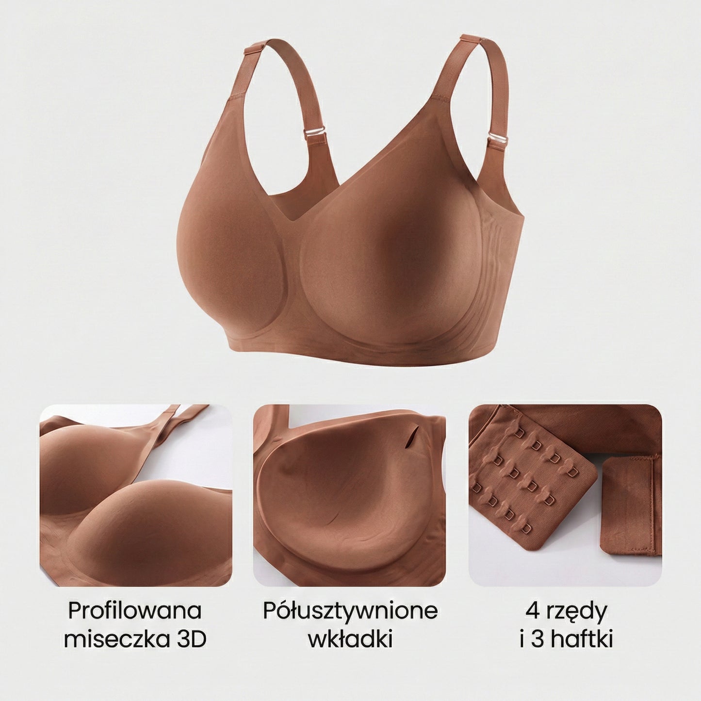 Bezszwowy biustonosz Soft Comfort bez fiszbin