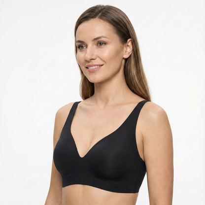 Bezszwowy biustonosz push-up Deep V