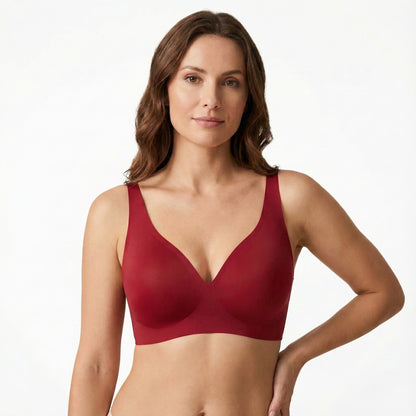 Bezszwowy biustonosz push-up Deep V