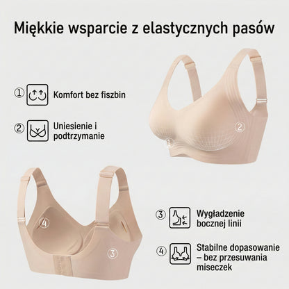 Biustonosz bez fiszbin z elastycznym podtrzymaniem