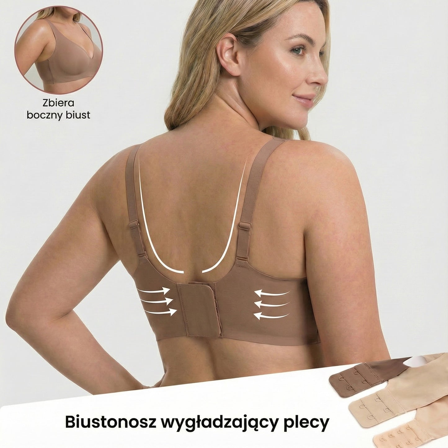 Bezszwowy biustonosz push-up Deep V