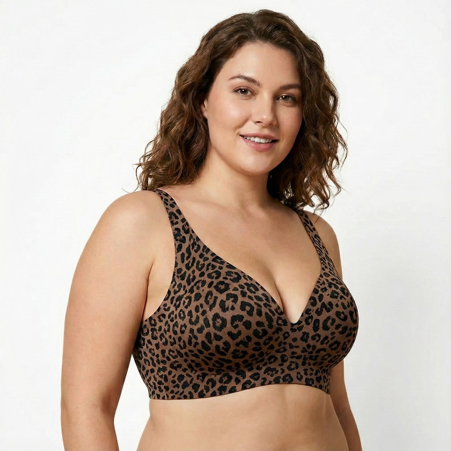 Bezszwowy biustonosz push-up Deep V