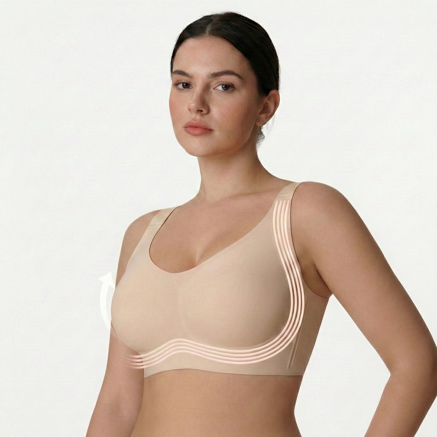 Biustonosz bez fiszbin z elastycznym podtrzymaniem